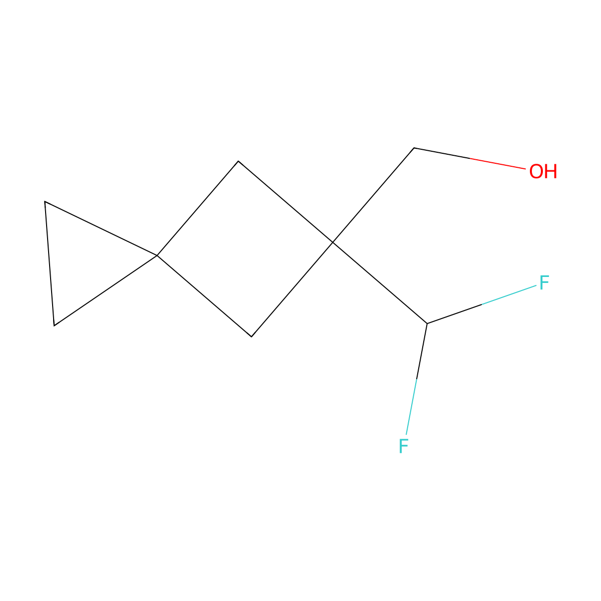 [5-(Difluoromethyl)spiro[2.3]hexan-5-yl]methanol molecular structure, CAS 3017211-04-7