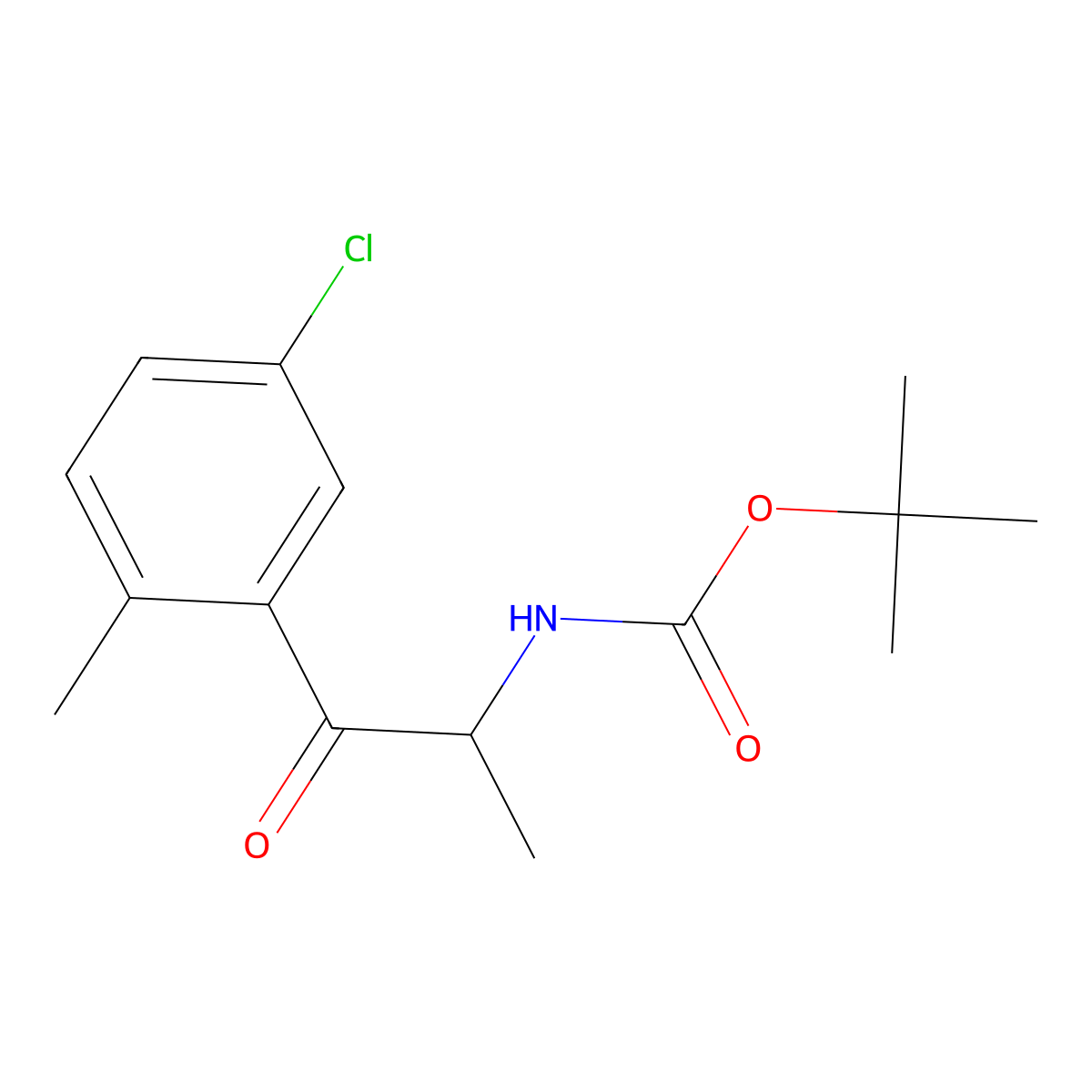 tert-butyl N-[1-(5-chloro-2-methylphenyl)-1-oxopropan-2-yl]carbamate molecular structure, CAS 3017211-09-2