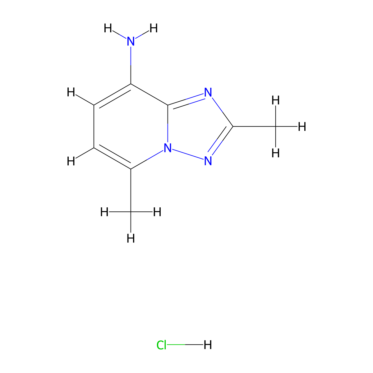 2,5-Dimethyl-[1,2,4]triazolo[1,5-a]pyridin-8-amine hydrochloride molecular structure, CAS 3017211-19-4