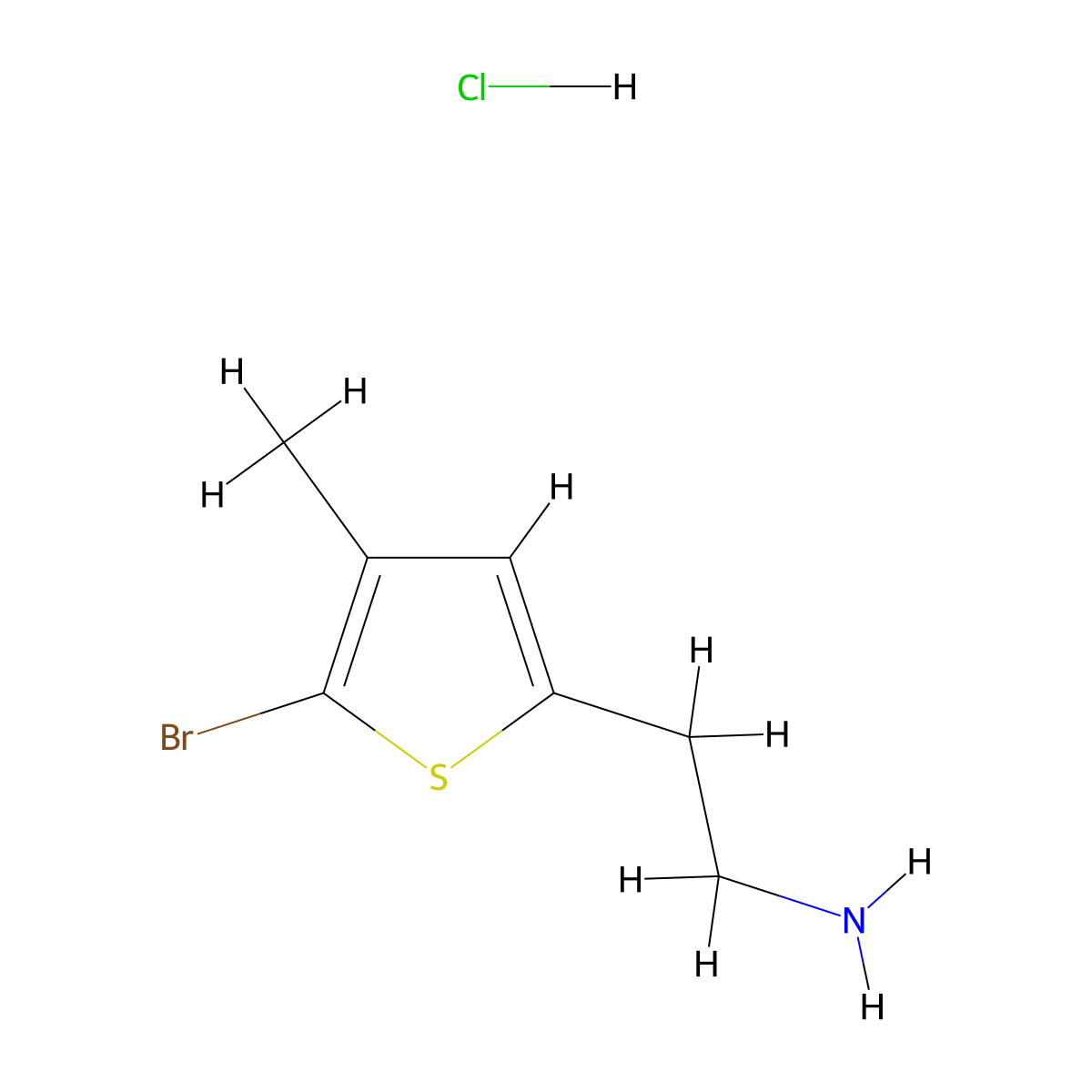 2-(5-Bromo-4-methylthiophen-2-yl)ethan-1-amine hydrochloride molecular structure, CAS 3017211-27-4