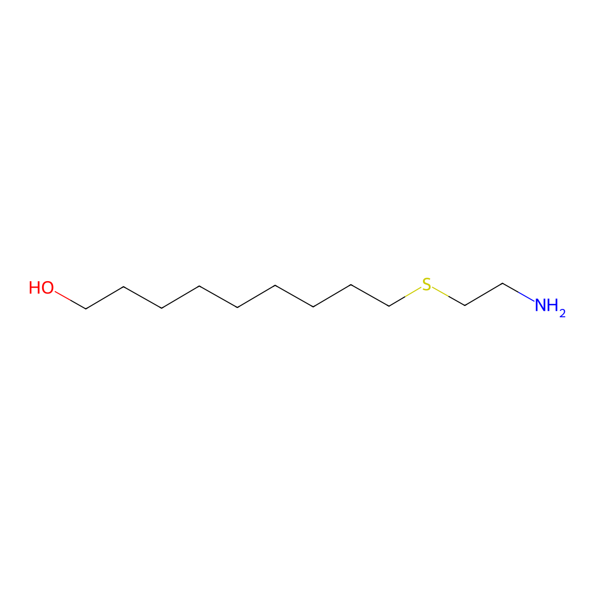 9-(2-Aminoethylsulfanyl)nonan-1-ol molecular structure, CAS 3017211-32-1