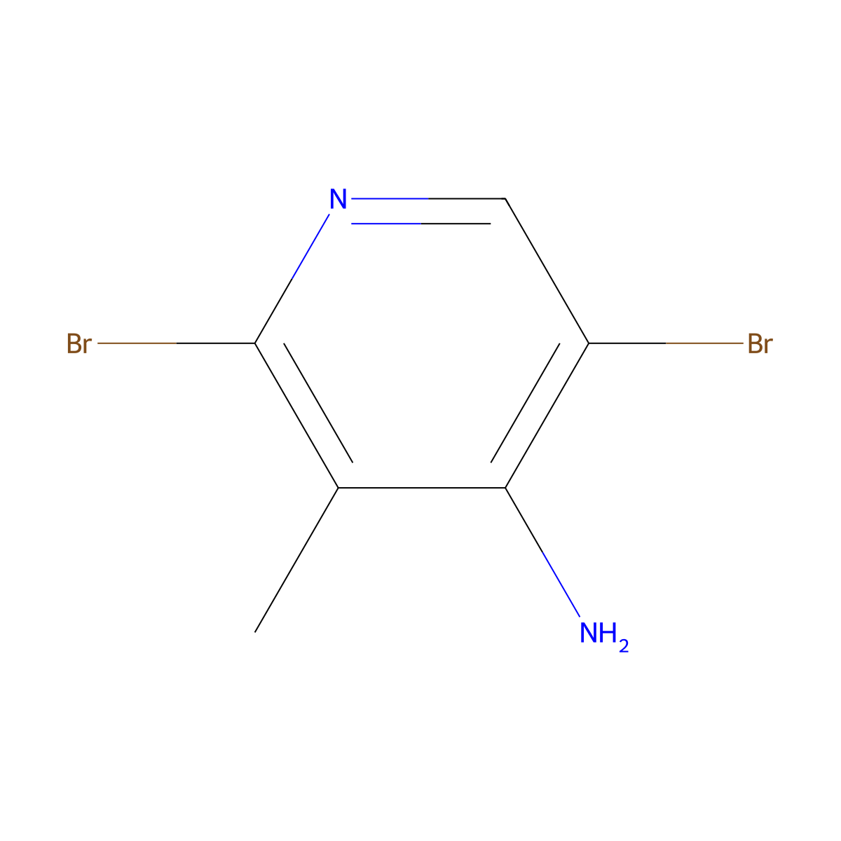 2,5-Dibromo-3-methylpyridin-4-amine molecular structure, CAS 3017211-54-7
