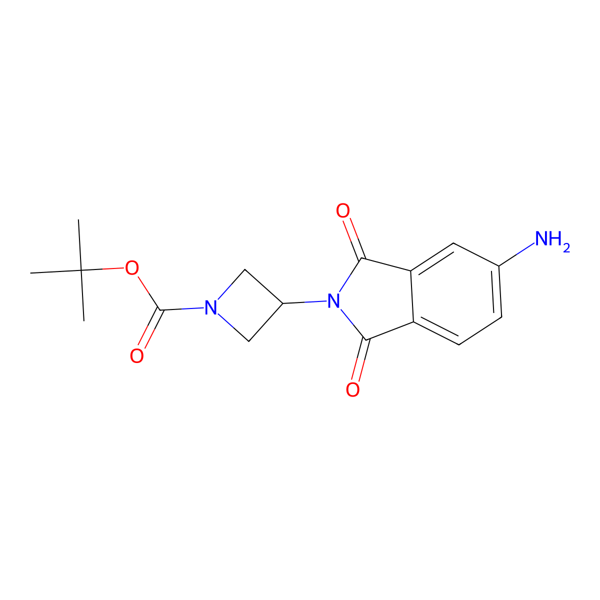 tert-butyl 3-(5-amino-1,3-dioxo-2,3-dihydro-1H-isoindol-2-yl)azetidine-1-carboxylate molecular structure, CAS 3017211-64-9