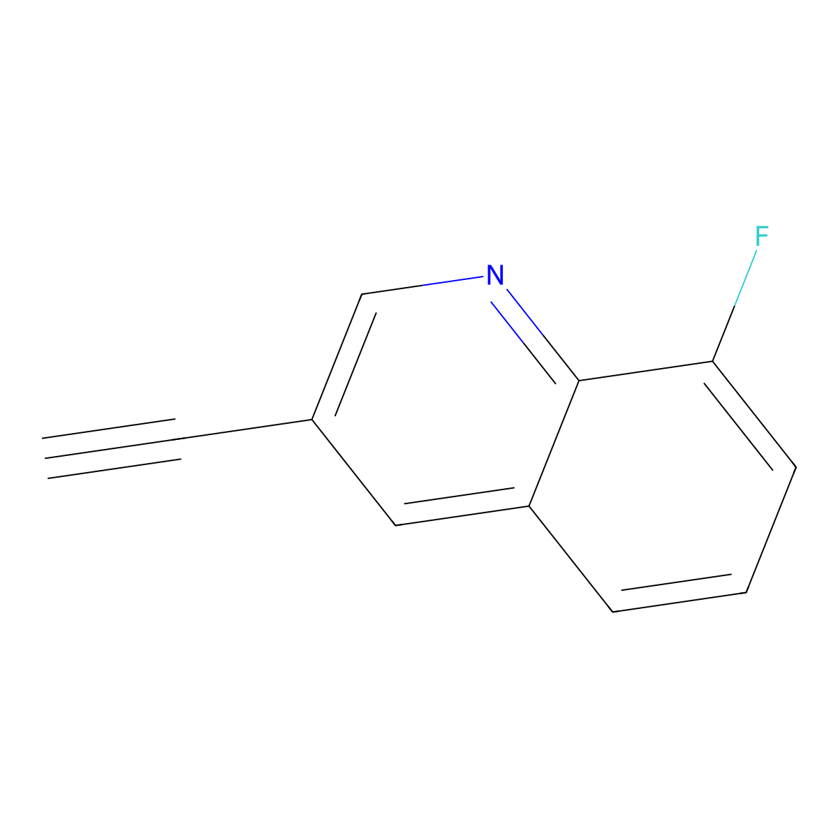 3-Ethynyl-8-fluoroquinoline molecular structure, CAS 3017211-76-3