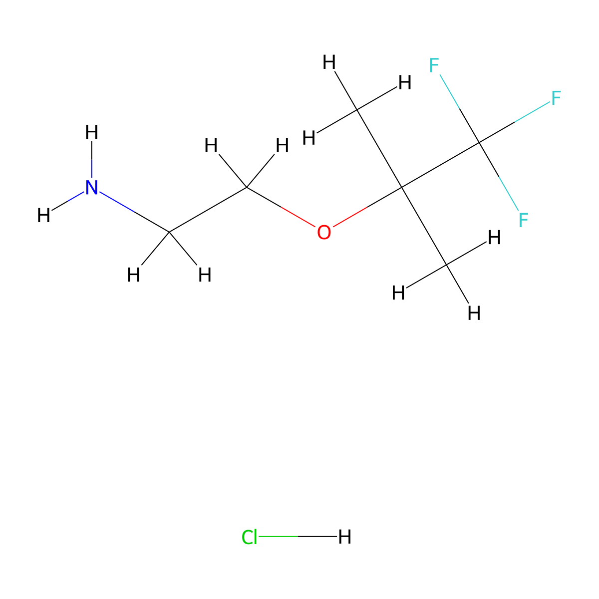 2-[(1,1,1-Trifluoro-2-methylpropan-2-yl)oxy]ethan-1-amine hydrochloride molecular structure, CAS 3017211-93-4