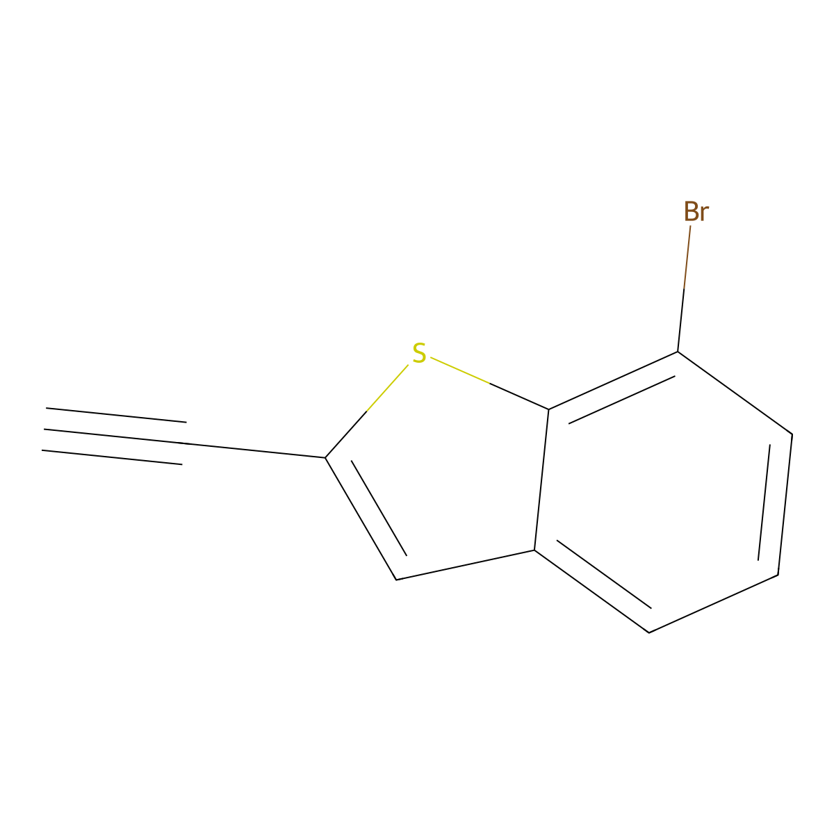 7-Bromo-2-ethynyl-1-benzothiophene molecular structure, CAS 3017211-96-7