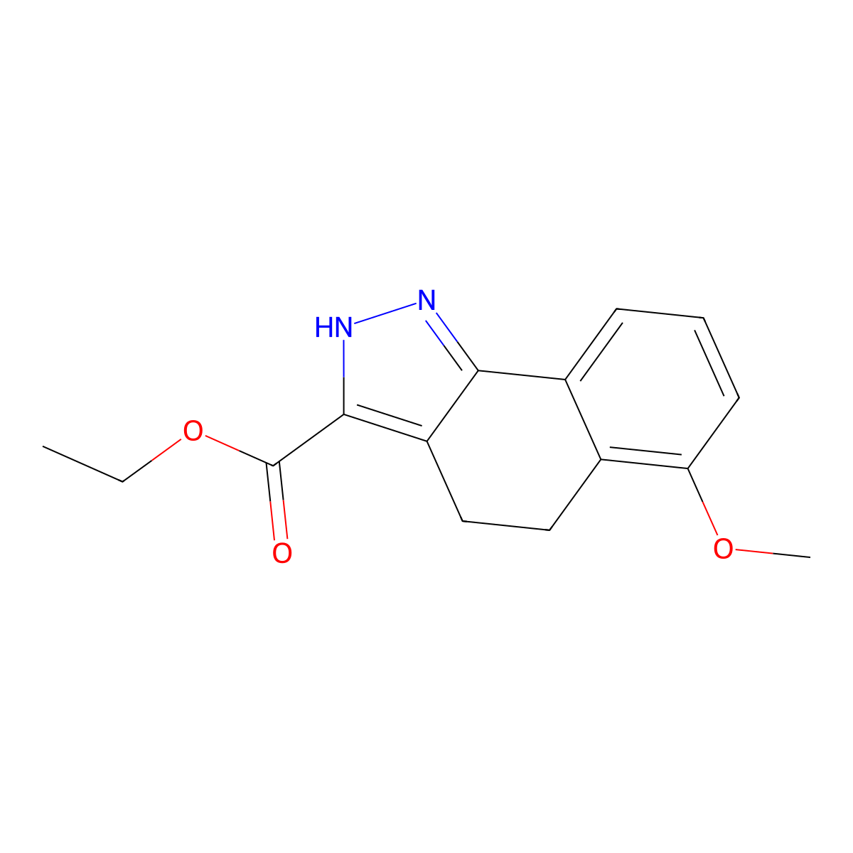 ethyl 6-methoxy-2H,4H,5H-benzo[g]indazole-3-carboxylate molecular structure, CAS 3017212-04-0