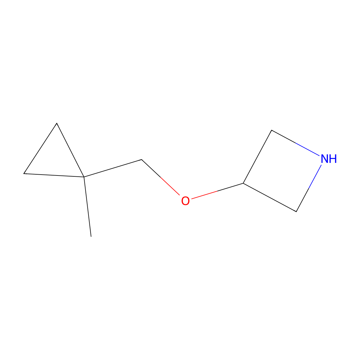 3-[(1-Methylcyclopropyl)methoxy]azetidine molecular structure, CAS 3017212-10-8