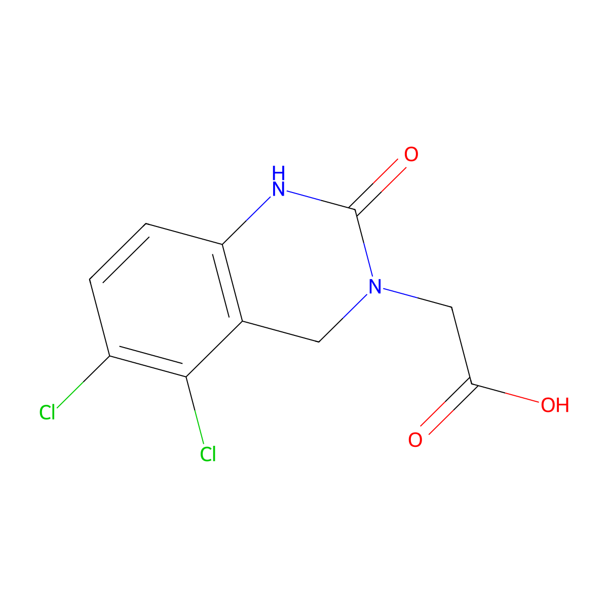 2-(5,6-Dichloro-2-oxo-1,2,3,4-tetrahydroquinazolin-3-yl)acetic acid molecular structure, CAS 3017212-15-3