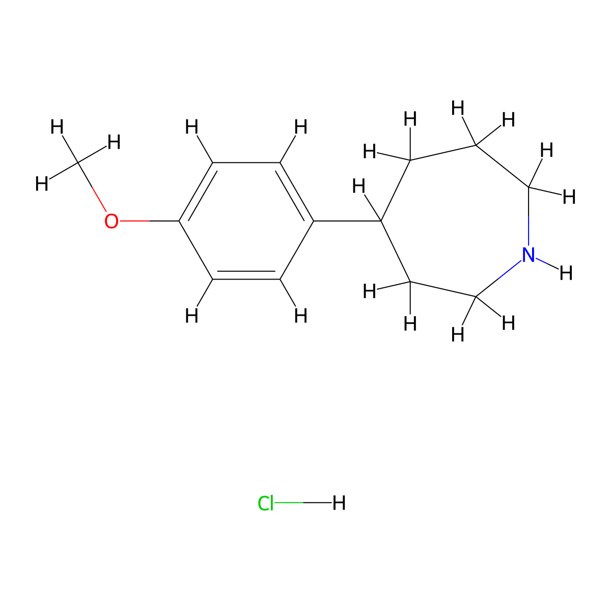 4-(4-Methoxyphenyl)azepane;hydrochloride molecular structure, CAS 3017212-25-5