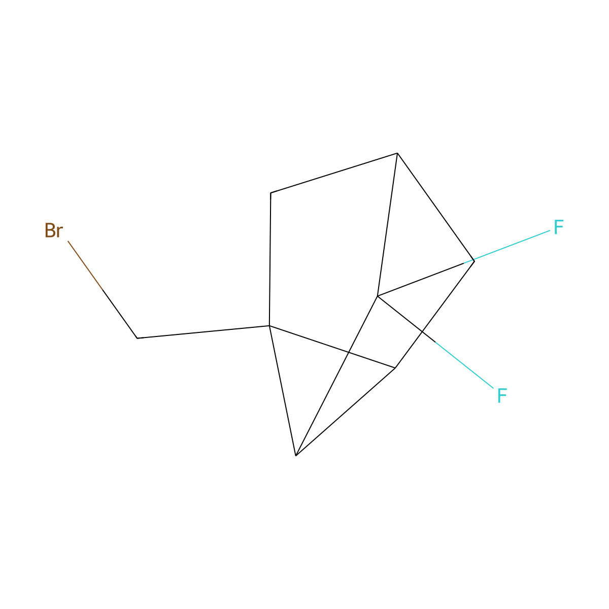 1-(Bromomethyl)-3,3-difluorotricyclo[2.2.1.02,6]heptane molecular structure, CAS 3017212-29-9
