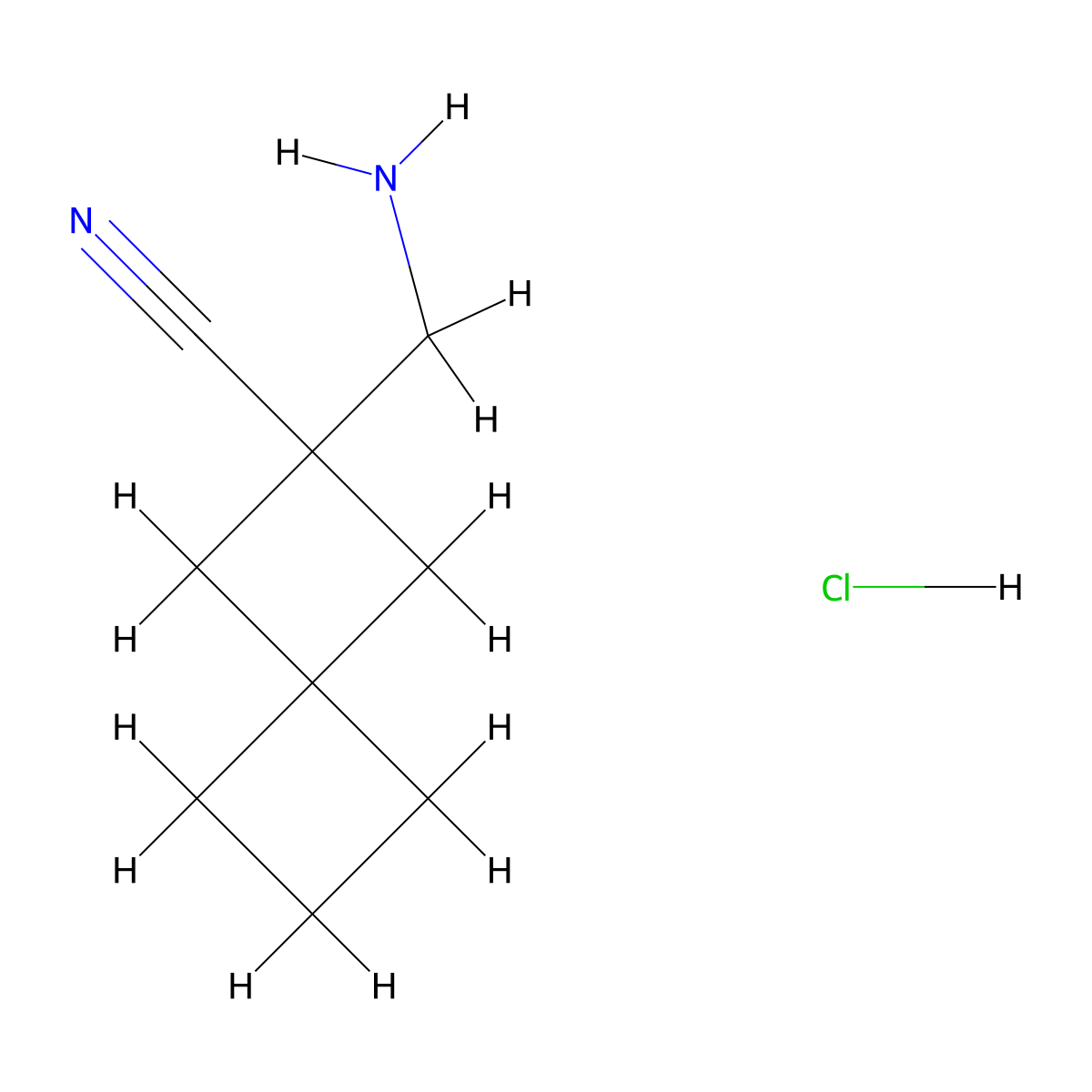 2-(Aminomethyl)spiro[3.3]heptane-2-carbonitrile hydrochloride molecular structure, CAS 3017212-39-1
