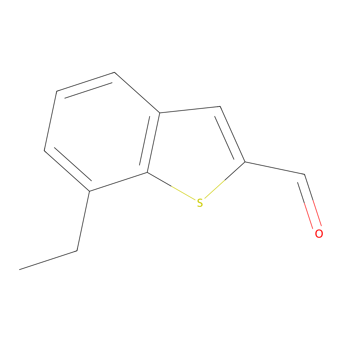 7-Ethyl-1-benzothiophene-2-carbaldehyde molecular structure, CAS 3017224-60-8