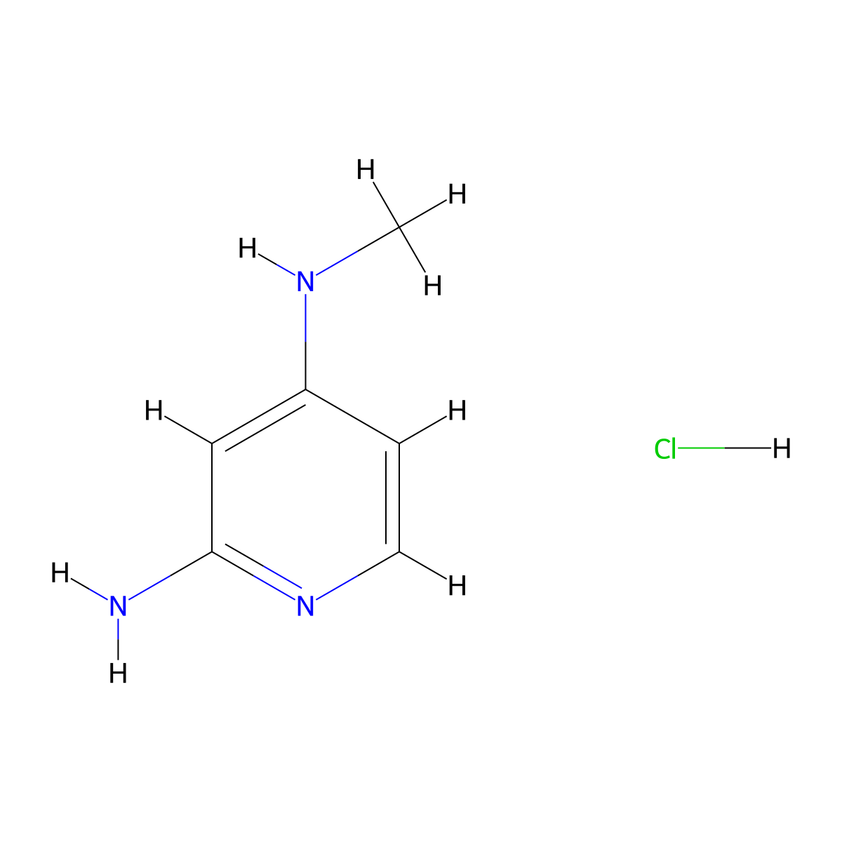 N4-methylpyridine-2,4-diamine hydrochloride molecular structure, CAS 3017232-10-6