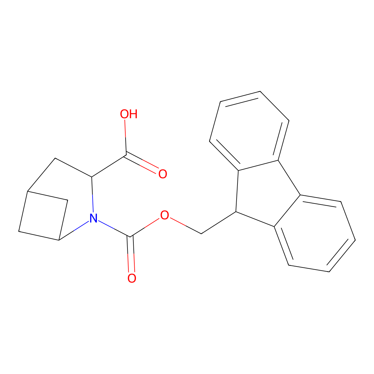 2-(9H-fluoren-9-ylmethoxycarbonyl)-2-azabicyclo[3.1.1]heptane-3-carboxylic acid molecular structure, CAS 3017232-13-9