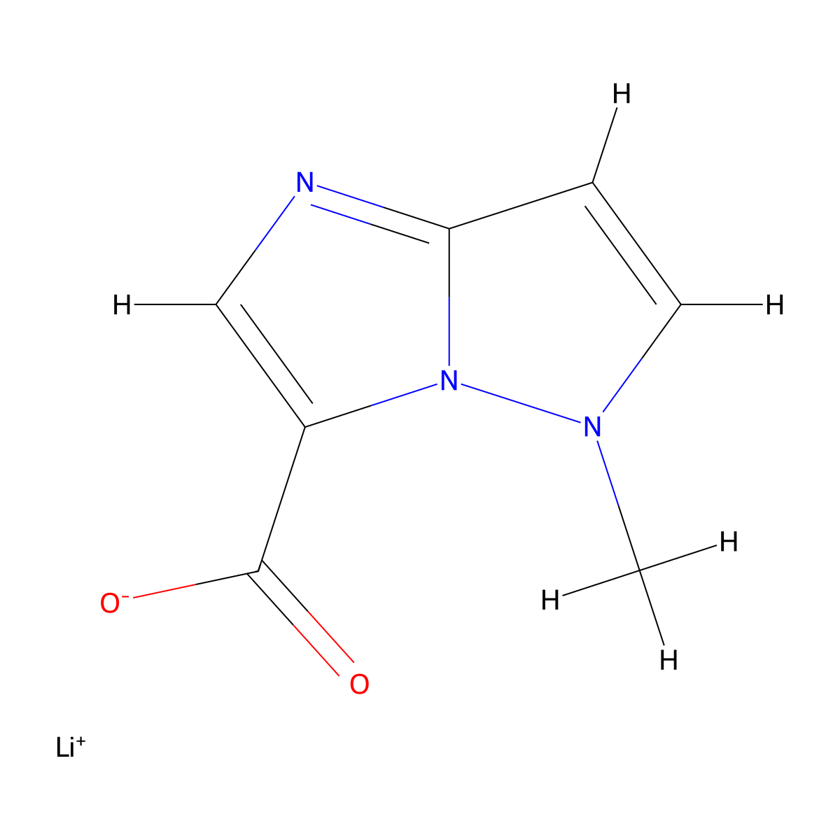 lithium(1+) 5-methyl-5H-imidazo[1,2-b]pyrazole-3-carboxylate molecular structure, CAS 3017232-18-4