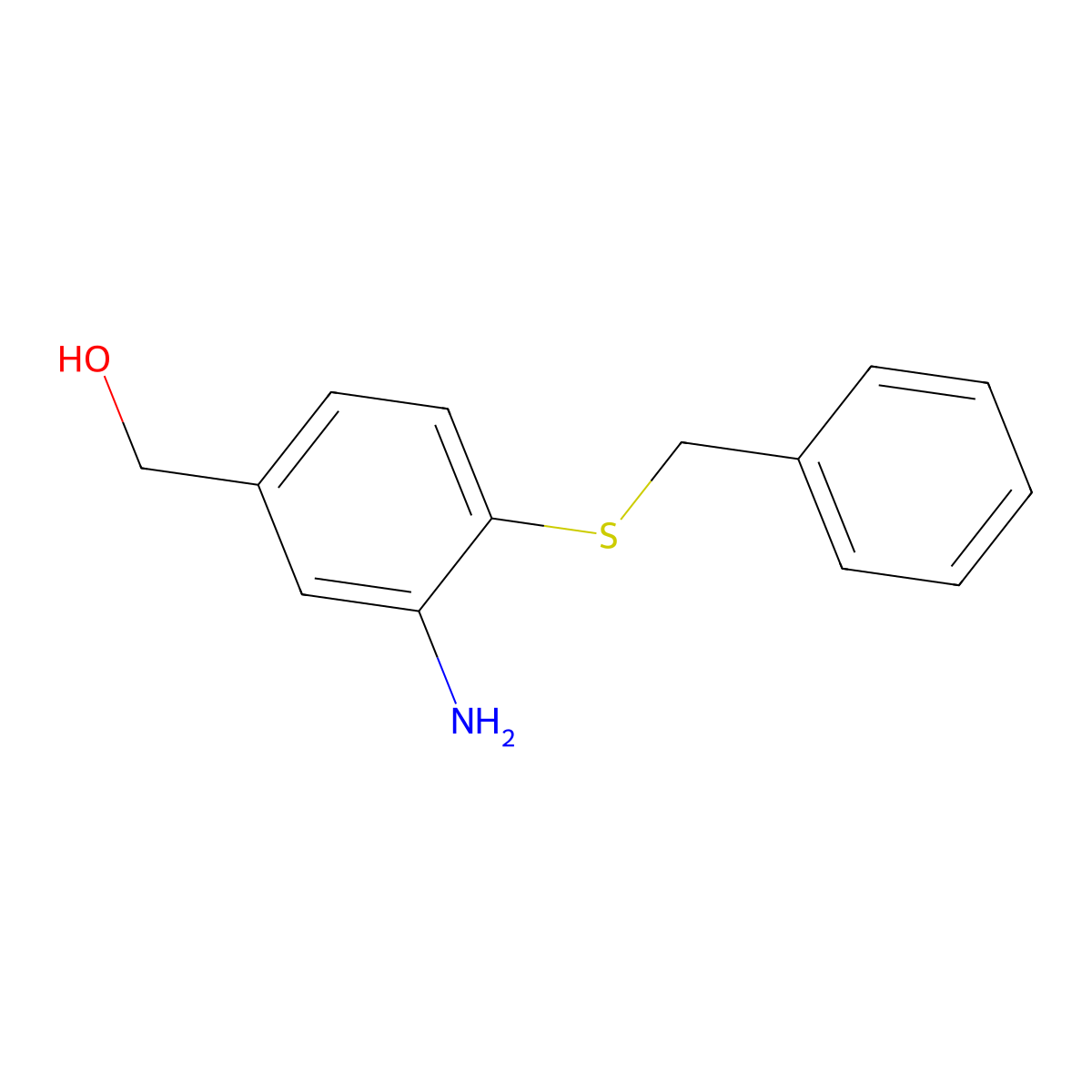 [3-Amino-4-(benzylsulfanyl)phenyl]methanol molecular structure, CAS 3017232-44-6
