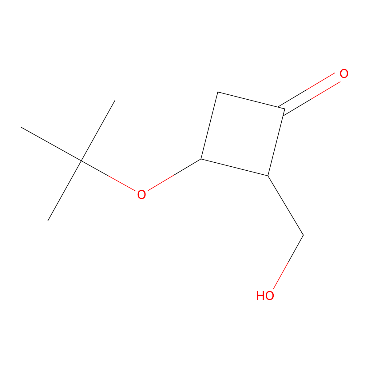 3-(Tert-butoxy)-2-(hydroxymethyl)cyclobutan-1-one molecular structure, CAS 3017232-49-1