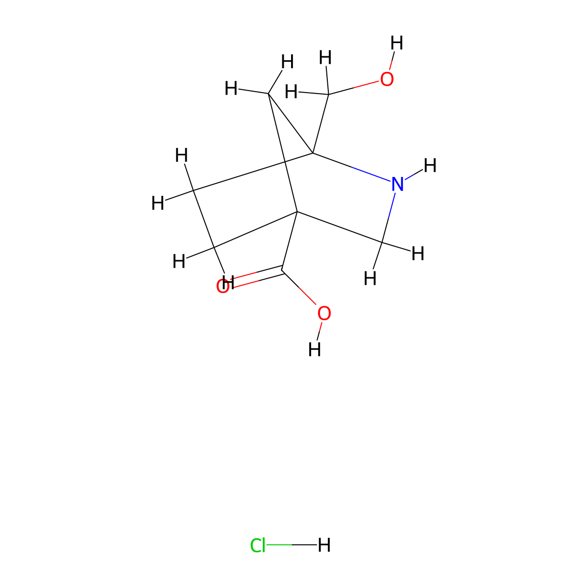 1-(Hydroxymethyl)-2-azabicyclo[2.2.1]heptane-4-carboxylic acid hydrochloride molecular structure, CAS 3017232-59-3
