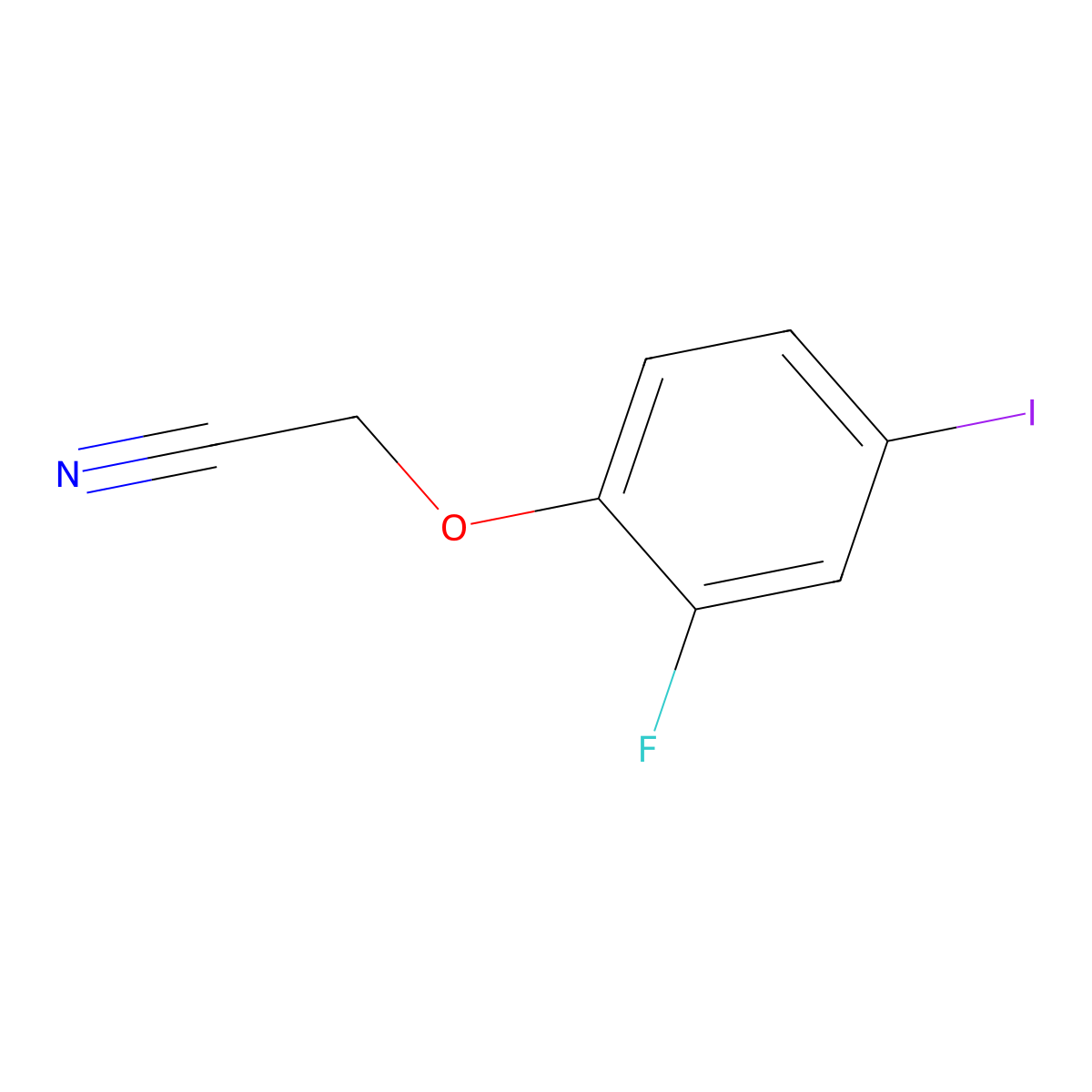 2-(2-Fluoro-4-iodophenoxy)acetonitrile molecular structure, CAS 3017232-67-3