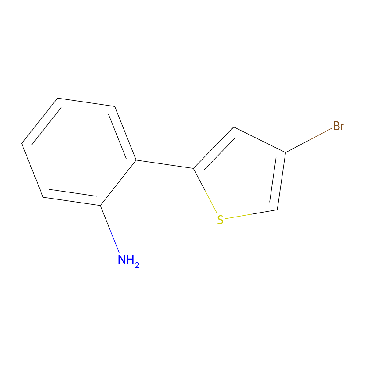 2-(4-Bromothiophen-2-yl)aniline molecular structure, CAS 3017232-83-3