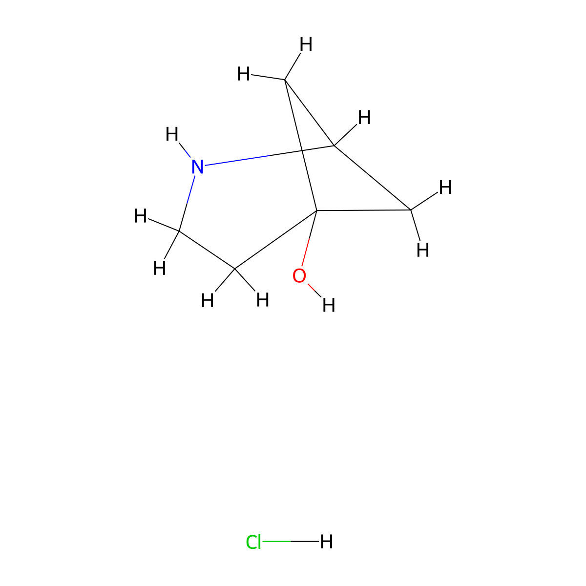 2-Azabicyclo[3.1.1]heptan-5-ol hydrochloride molecular structure, CAS 3017232-91-3