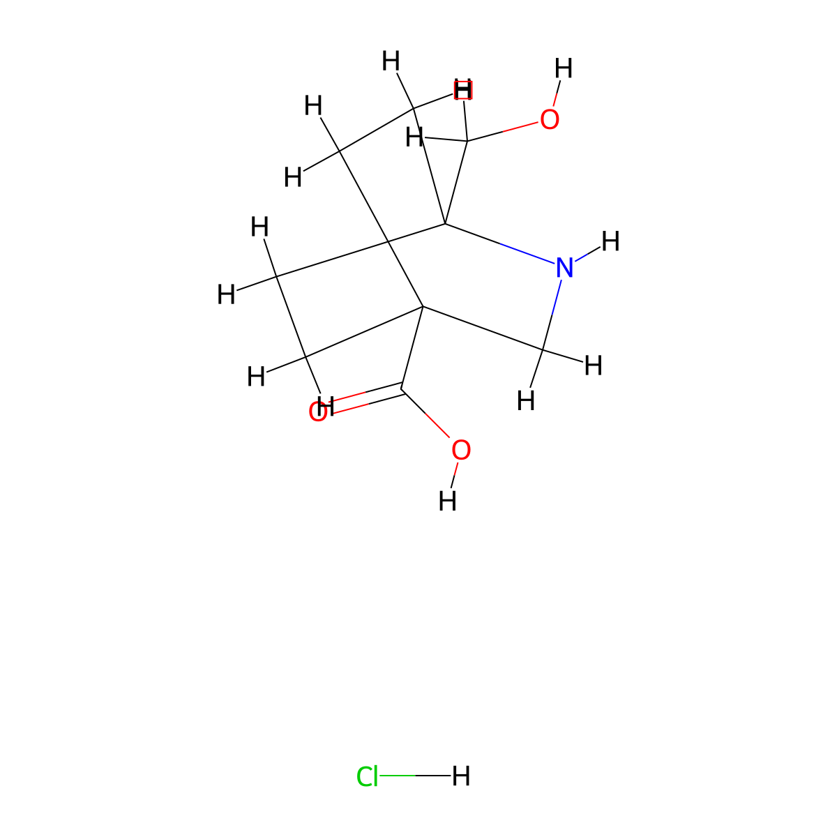 1-(Hydroxymethyl)-2-azabicyclo[2.2.2]octane-4-carboxylic acid hydrochloride molecular structure, CAS 3017233-26-7