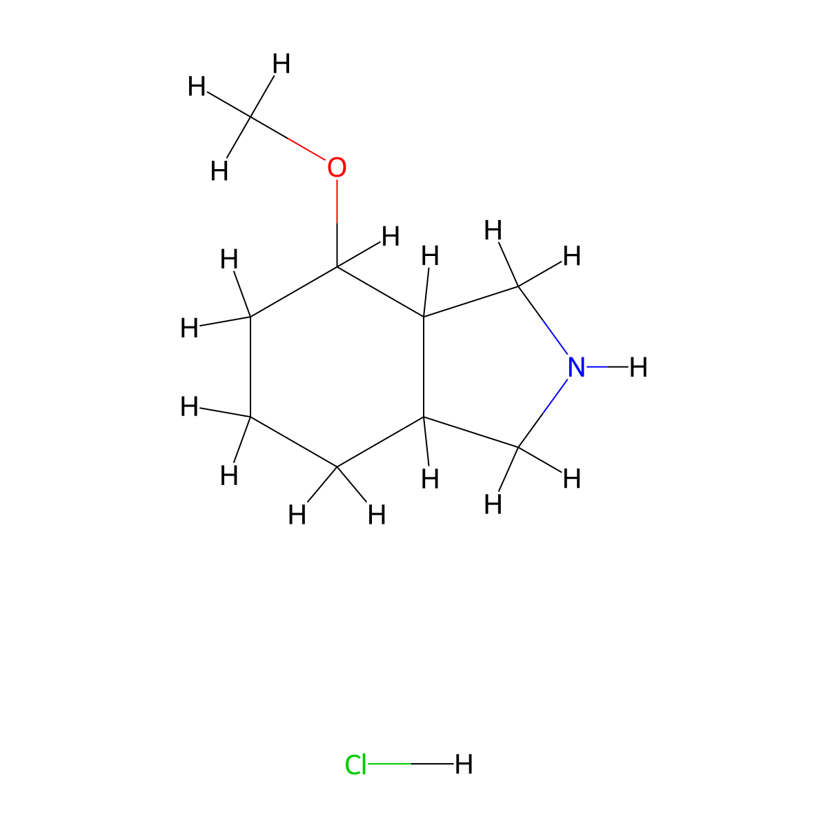 4-methoxy-octahydro-1H-isoindole hydrochloride molecular structure, CAS 3017233-41-6