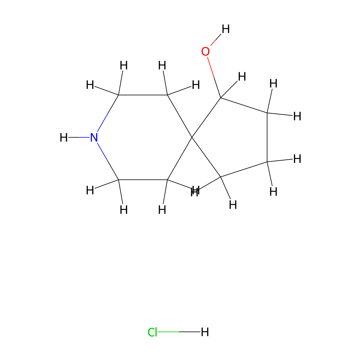 8-Azaspiro[4.5]decan-1-ol hydrochloride molecular structure, CAS 3017233-48-3