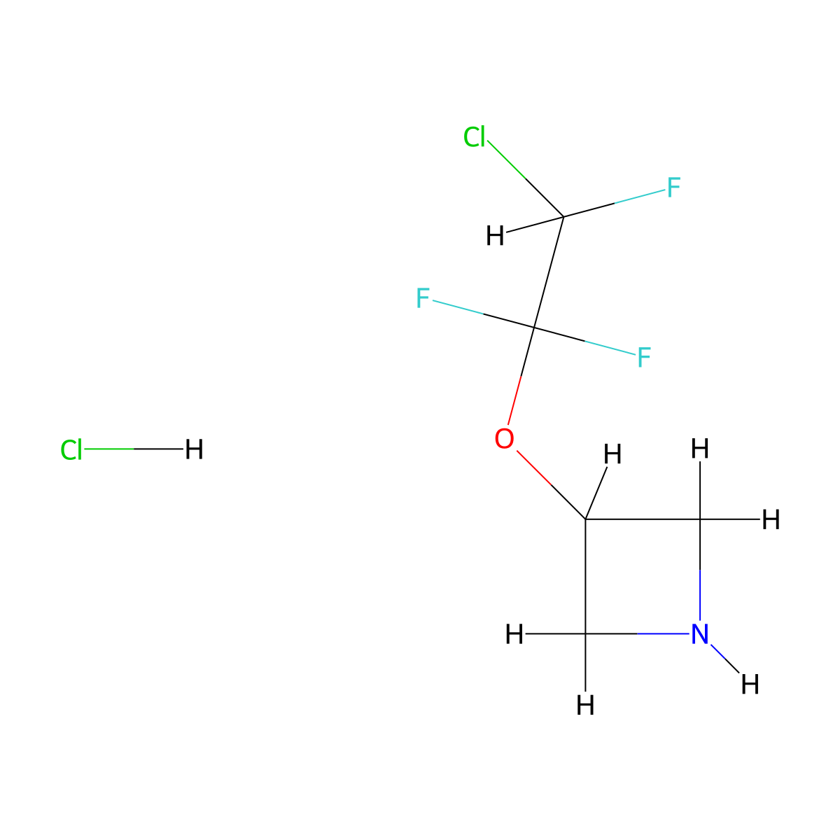 3-(2-Chloro-1,1,2-trifluoroethoxy)azetidine hydrochloride molecular structure, CAS 3017233-69-8