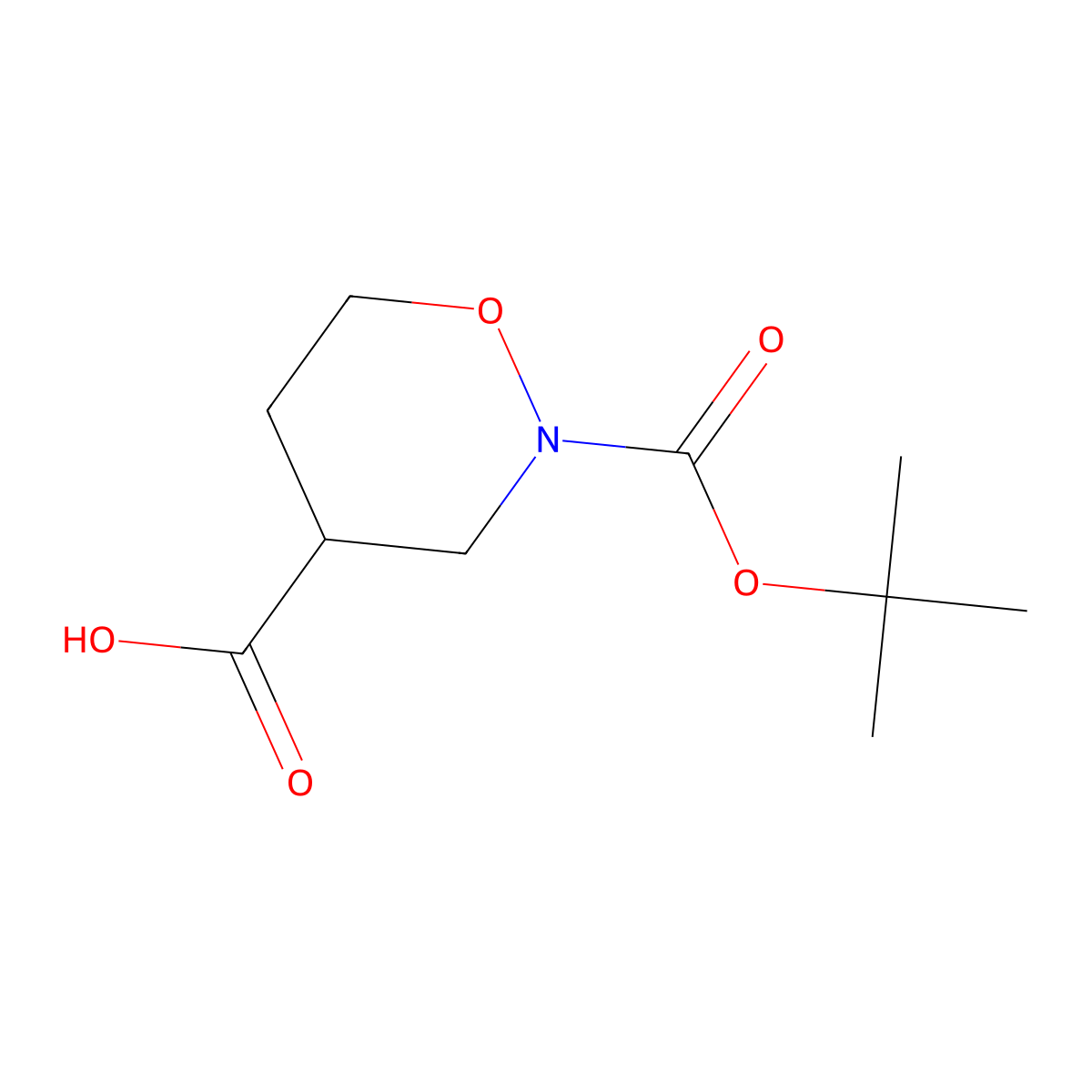 2-[(2-Methylpropan-2-yl)oxycarbonyl]oxazinane-4-carboxylic acid molecular structure, CAS 3017233-70-1
