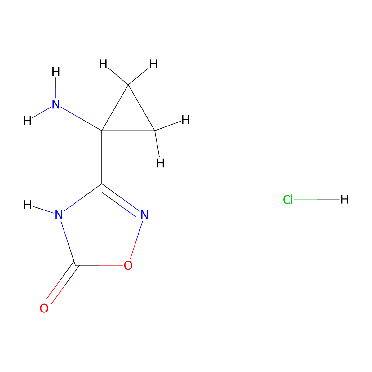 3-(1-Aminocyclopropyl)-1,2,4-oxadiazol-5-ol hydrochloride molecular structure, CAS 3017233-78-9