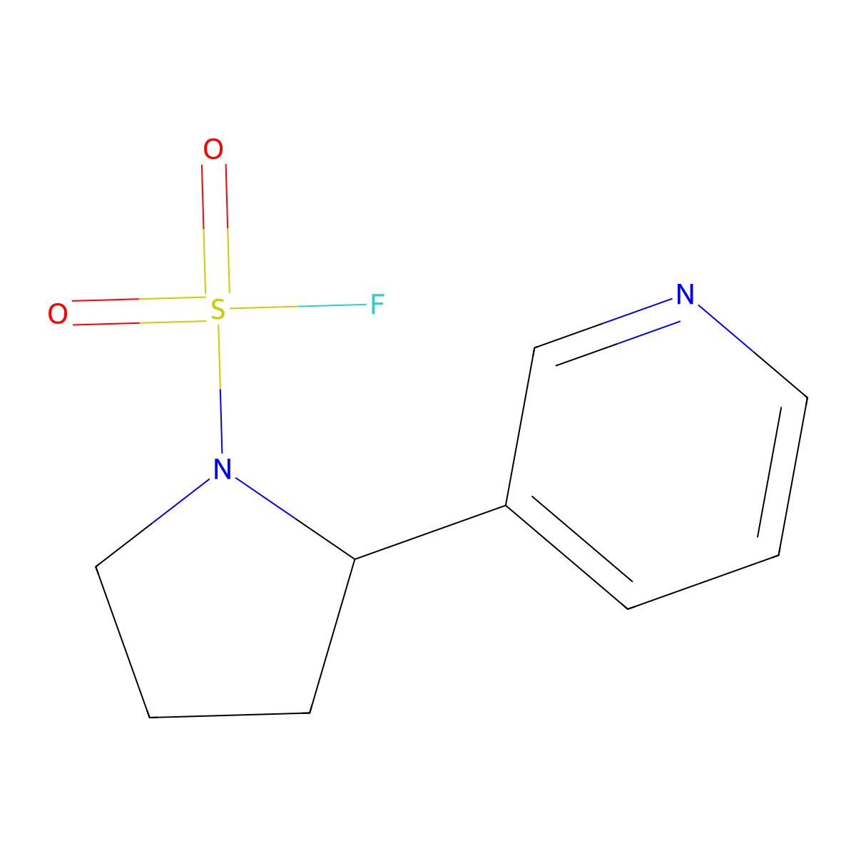 2-Pyridin-3-ylpyrrolidine-1-sulfonyl fluoride molecular structure, CAS 3017238-88-6