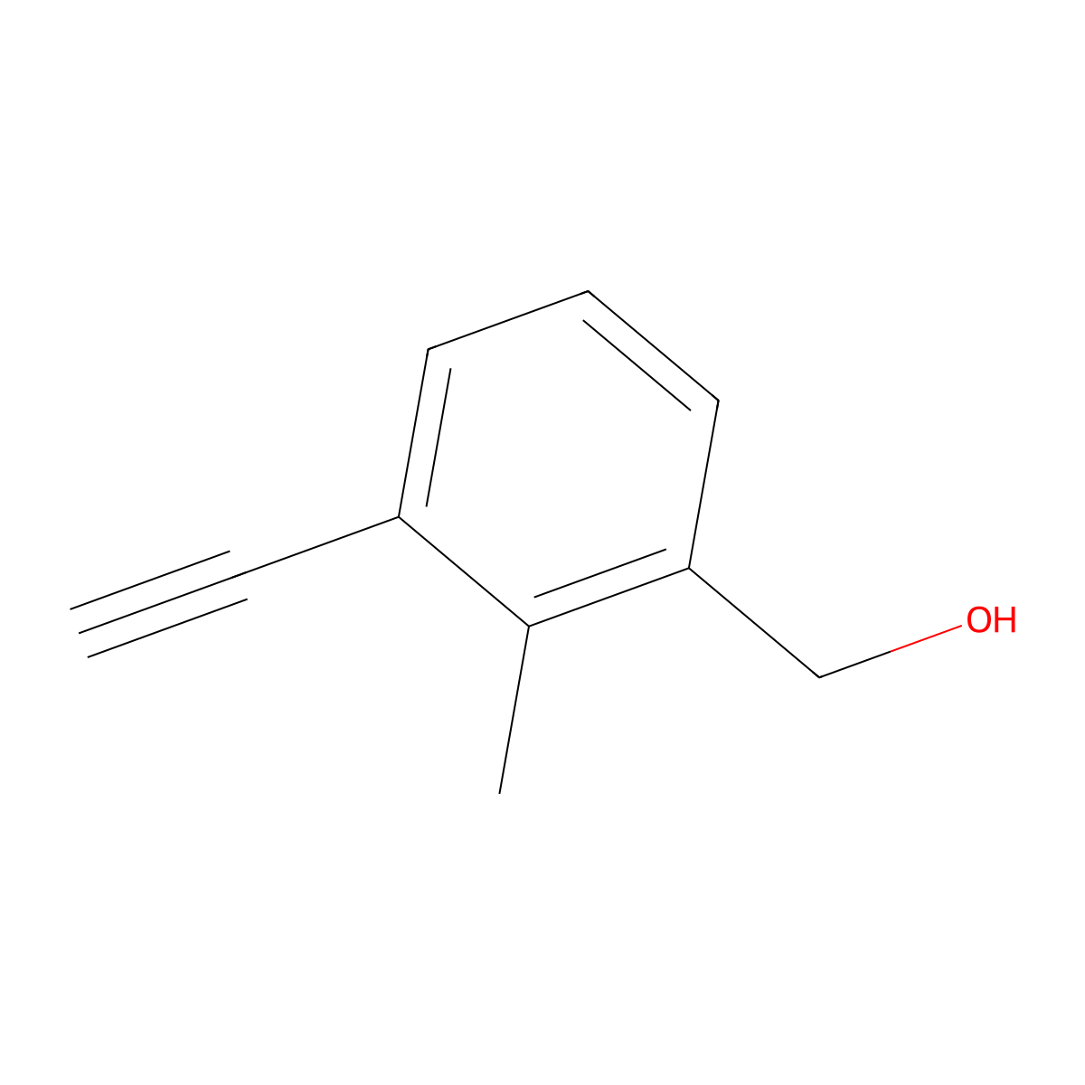 (3-Ethynyl-2-methylphenyl)methanol molecular structure, CAS 3017242-21-3