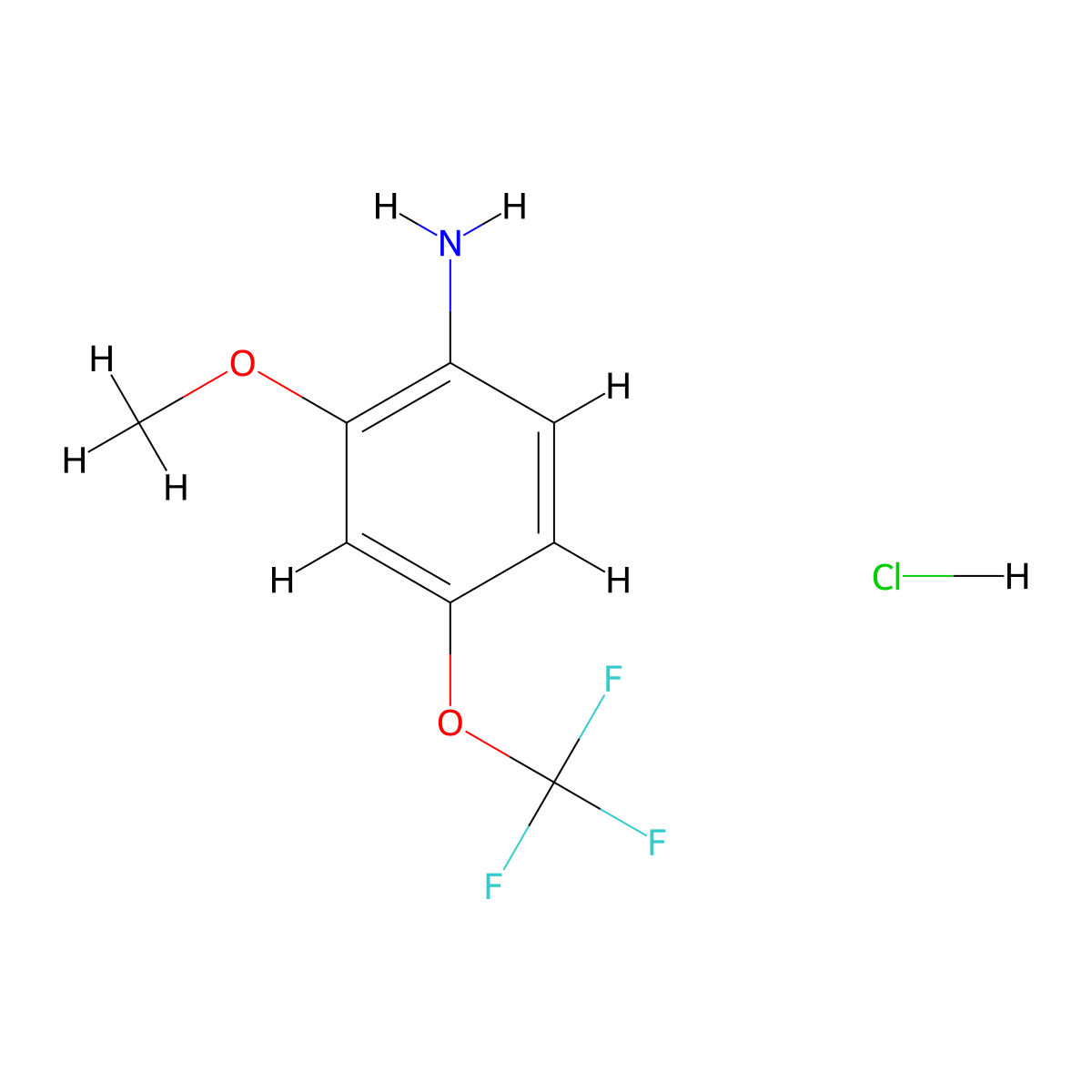 2-Methoxy-4-(trifluoromethoxy)aniline hydrochloride molecular structure, CAS 3017242-23-5