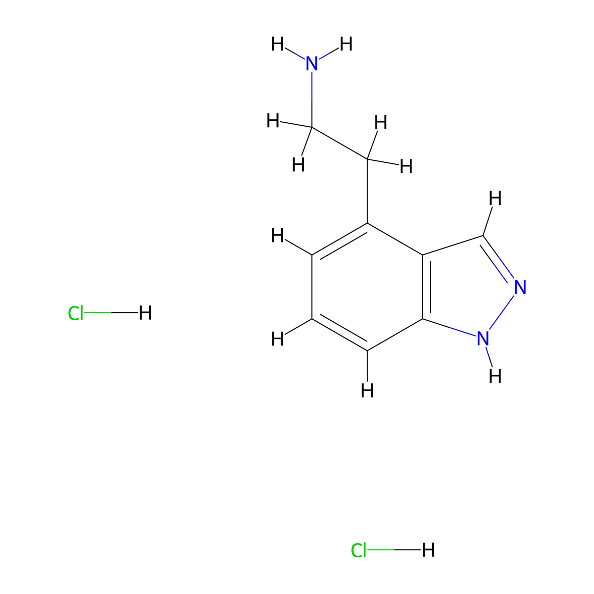 2-(1H-indazol-4-yl)ethanamine;dihydrochloride molecular structure, CAS 3017242-35-9