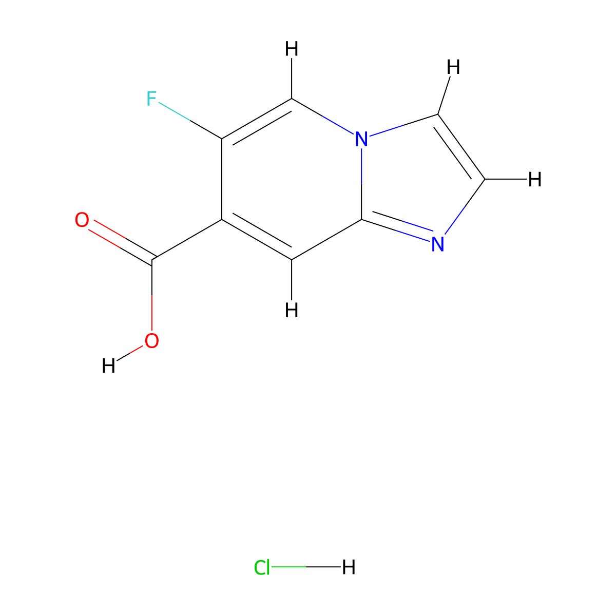 6-Fluoroimidazo[1,2-a]pyridine-7-carboxylic acid hydrochloride molecular structure, CAS 3017242-40-6