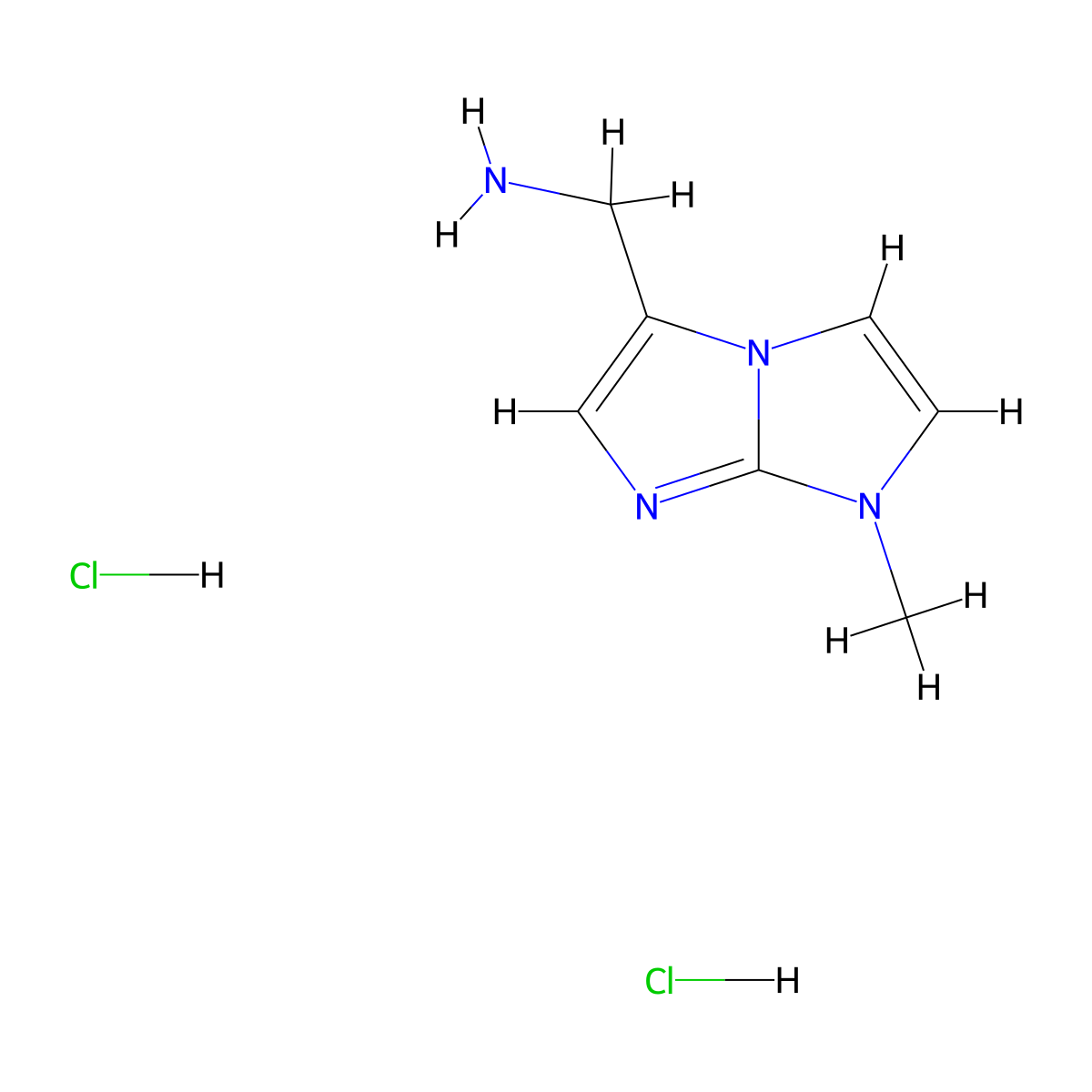 1-{1-methyl-1H-[1,3]diazolo[1,2-a]imidazol-5-yl}methanamine dihydrochloride molecular structure, CAS 3017242-48-4