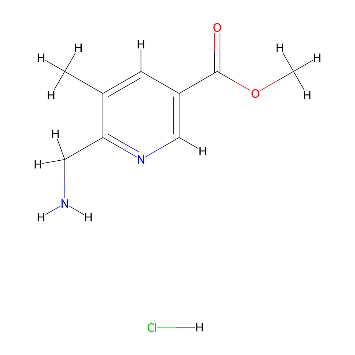 Methyl 6-(aminomethyl)-5-methylpyridine-3-carboxylate;hydrochloride molecular structure, CAS 3017242-64-4