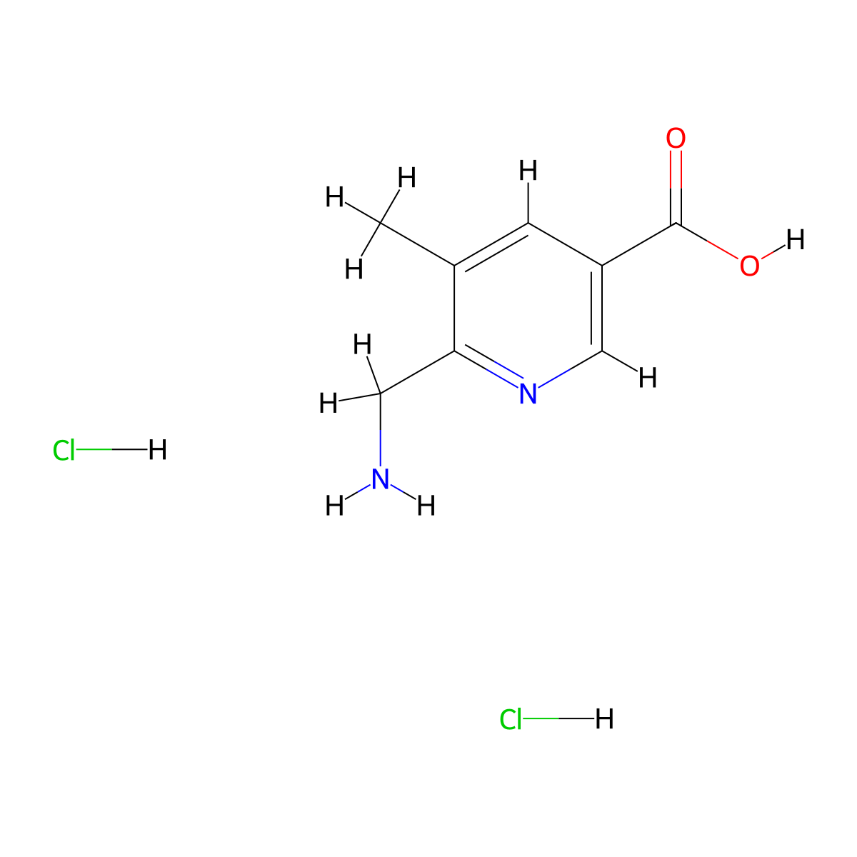 6-(Aminomethyl)-5-methylpyridine-3-carboxylic acid dihydrochloride molecular structure, CAS 3017242-67-7