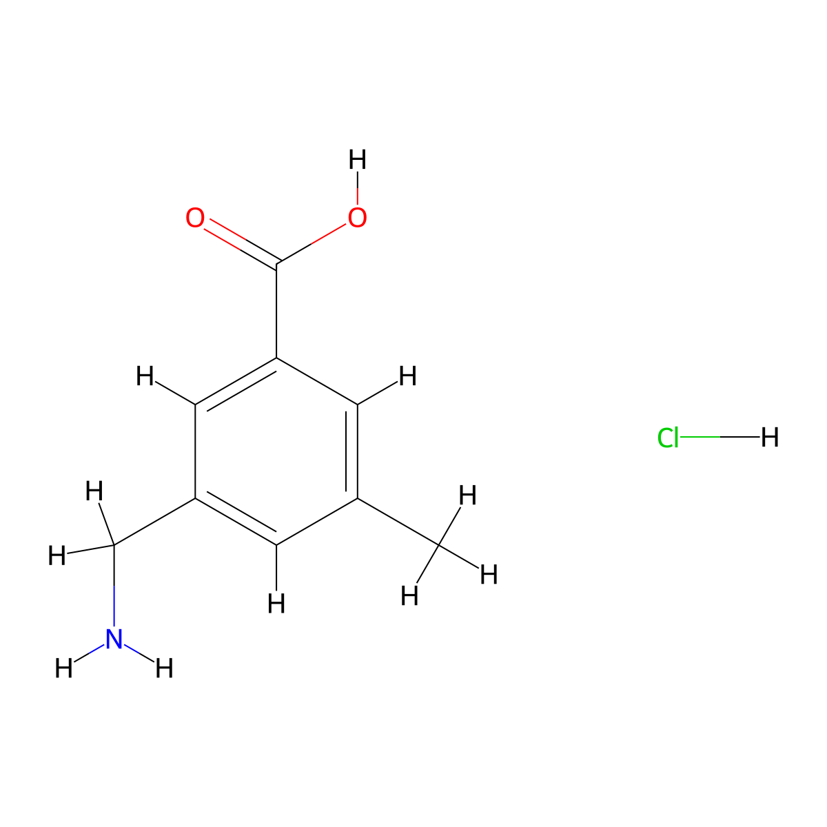 3-(Aminomethyl)-5-methylbenzoic acid hydrochloride molecular structure, CAS 3017243-11-4