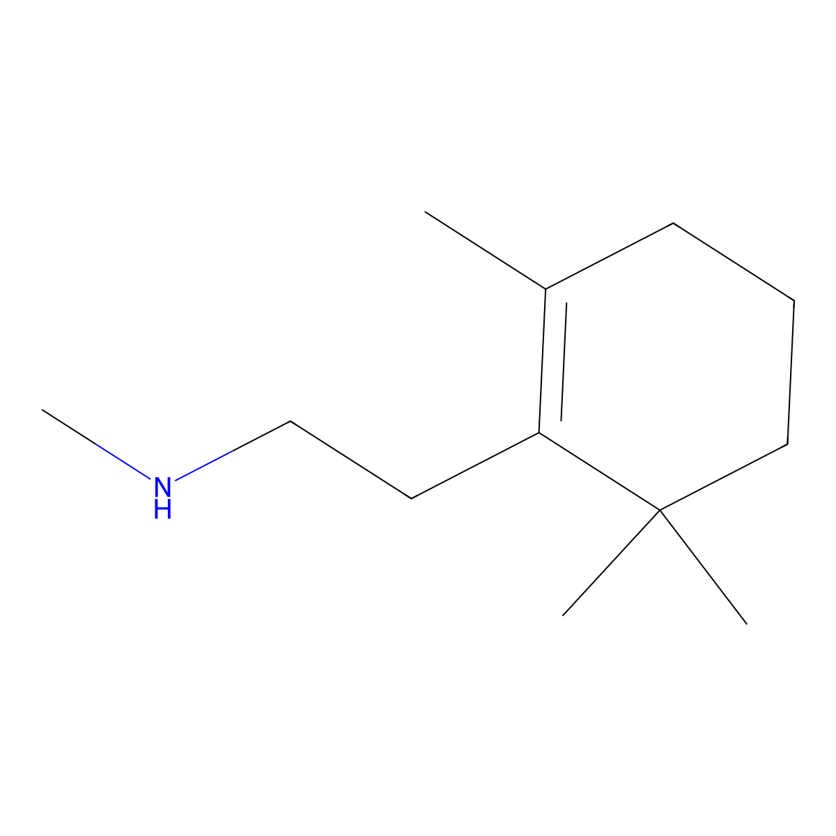 Methyl[2-(2,6,6-trimethylcyclohex-1-en-1-yl)ethyl]amine molecular structure, CAS 3017243-26-1