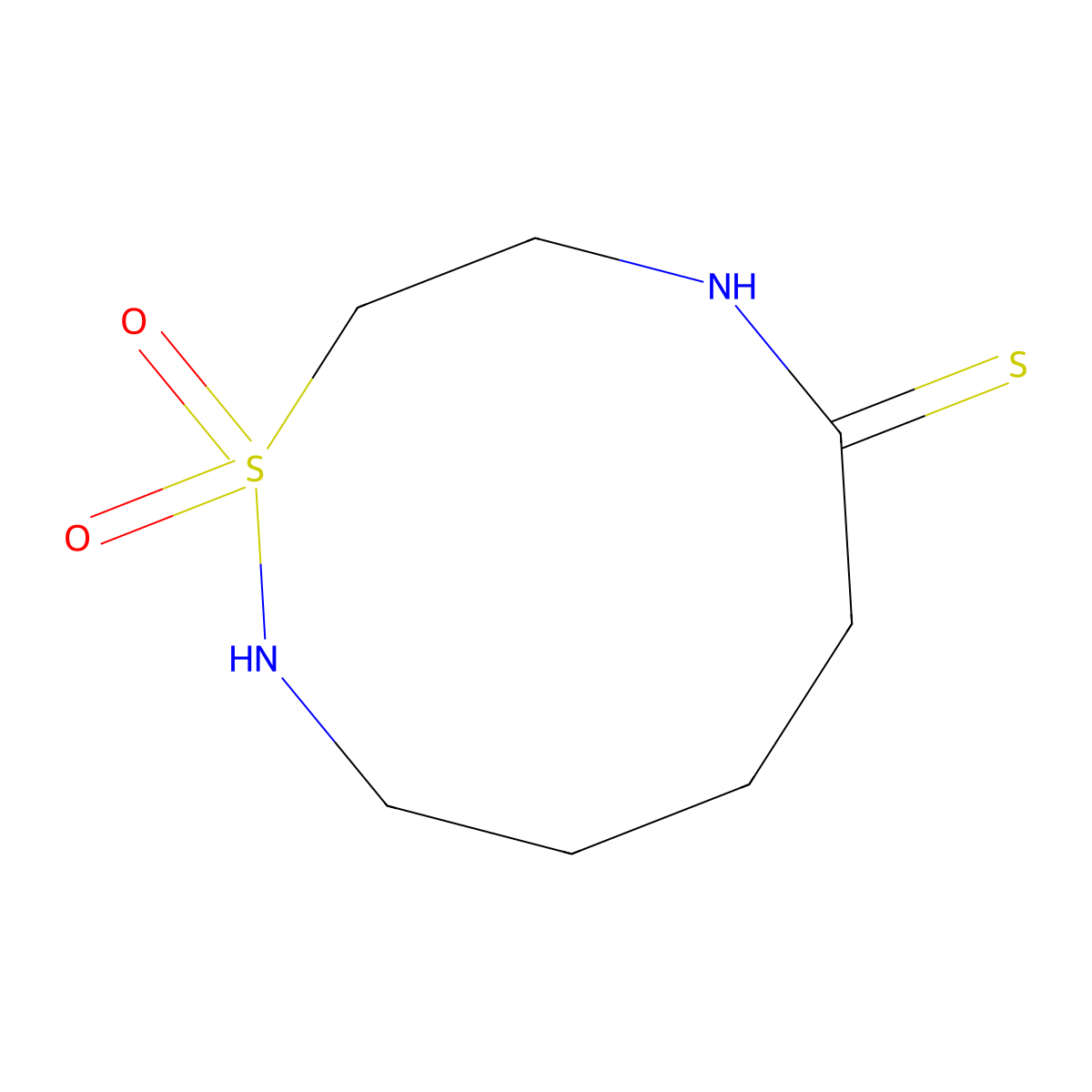 7-Sulfanylidene-1lambda6,2,8-thiadiazecane-1,1-dione molecular structure, CAS 3017243-34-1
