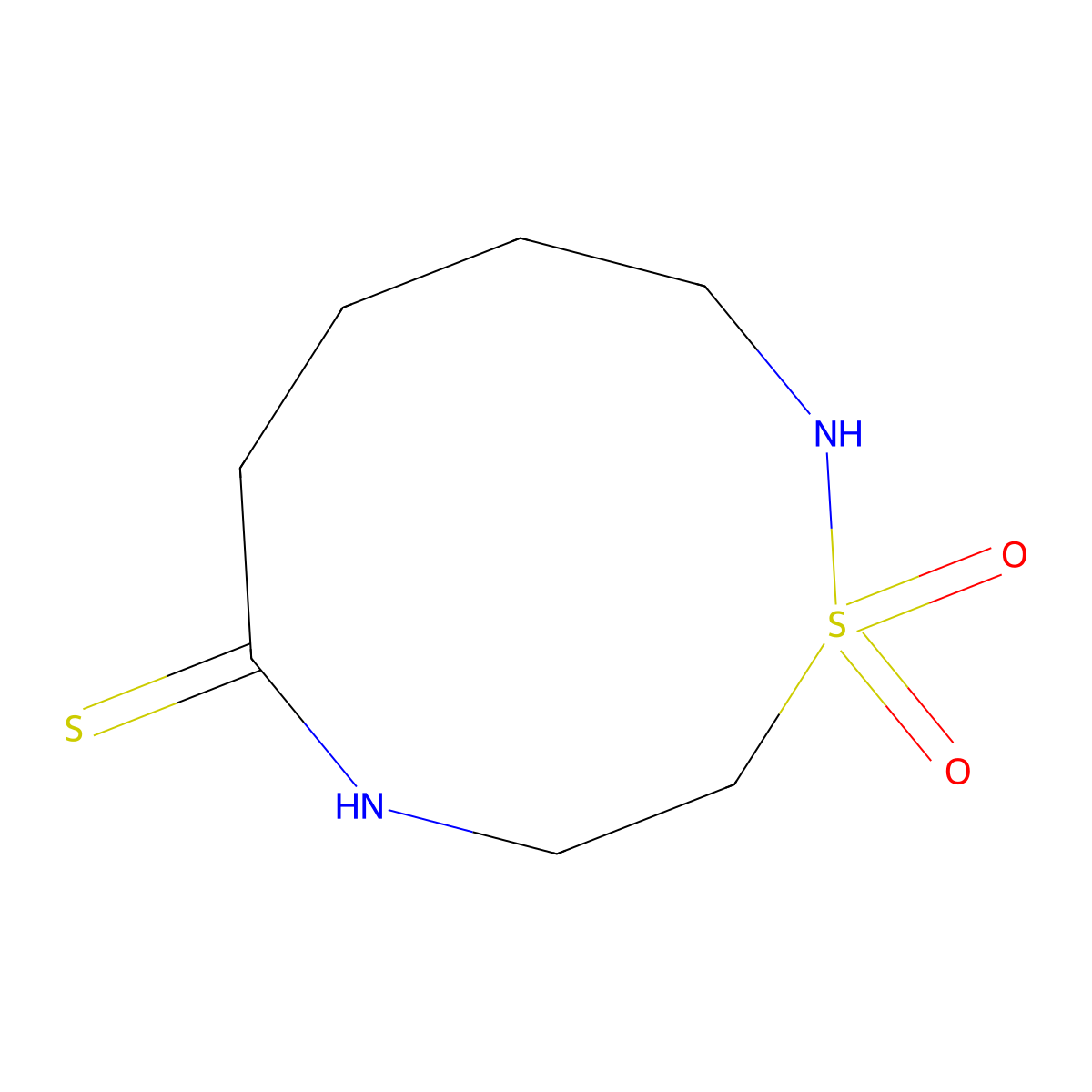 7-Sulfanylidene-1lambda6,2,8-thiadiazecane-1,1-dione molecular structure, CAS 3017243-34-1
