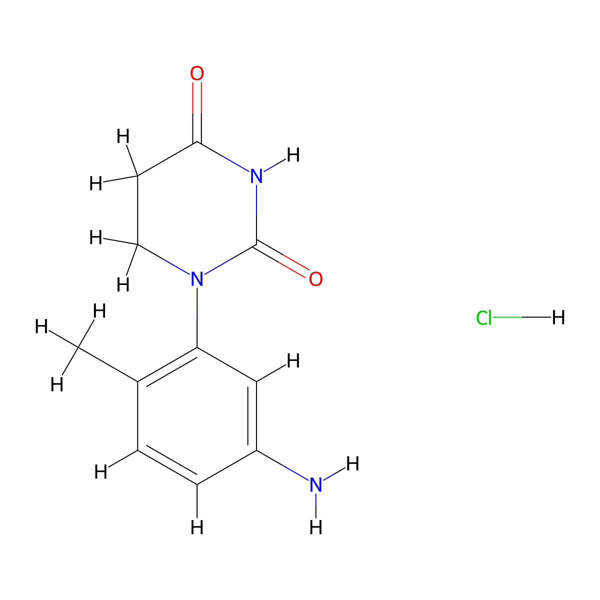 1-(5-Amino-2-methylphenyl)-1,3-diazinane-2,4-dione hydrochloride molecular structure, CAS 3017243-38-5