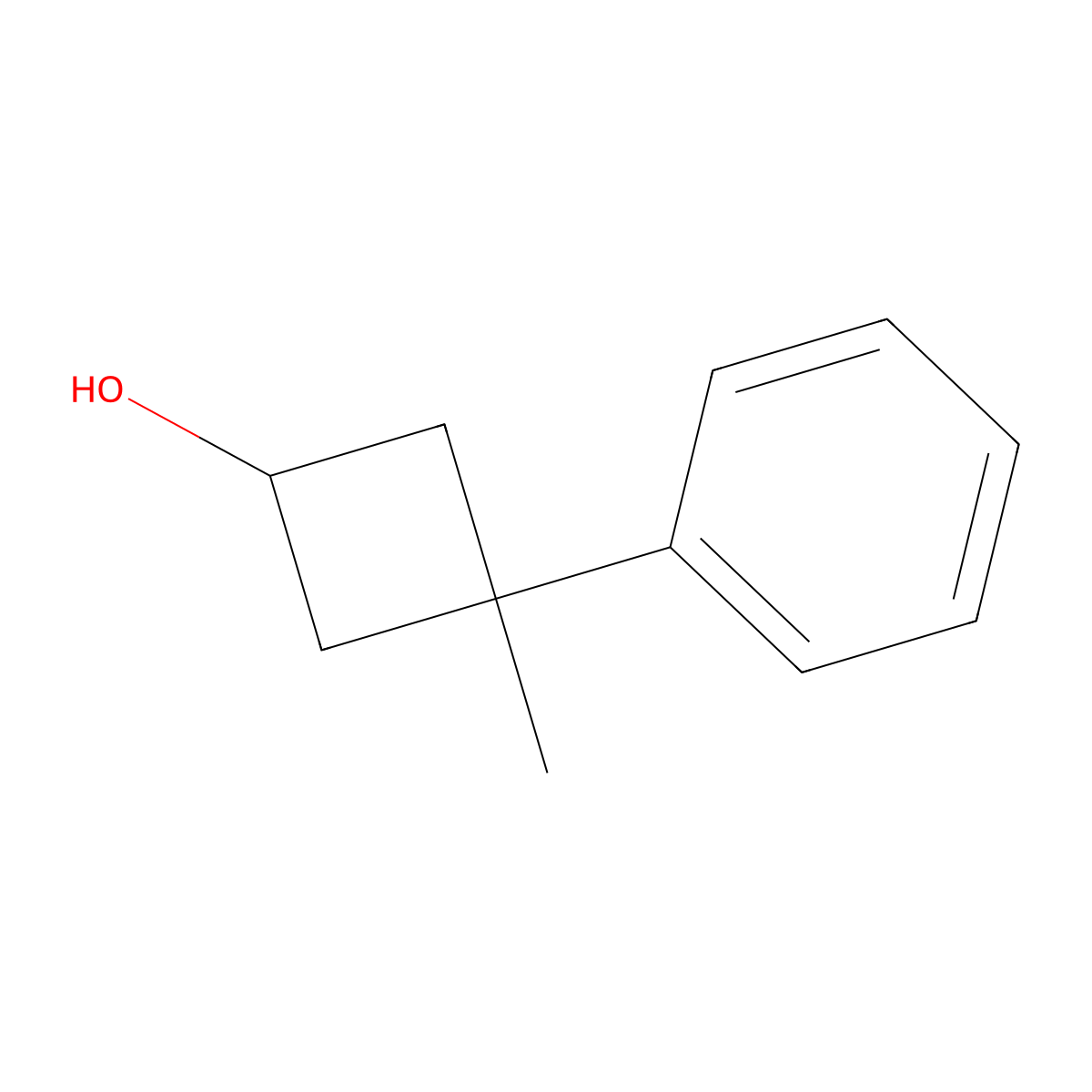 3-Methyl-3-phenylcyclobutan-1-ol molecular structure, CAS 3017243-44-3