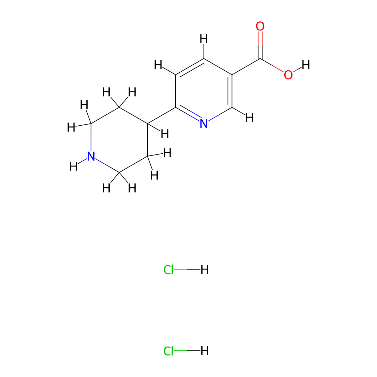 6-Piperidin-4-ylpyridine-3-carboxylic acid;dihydrochloride molecular structure, CAS 3017243-70-5