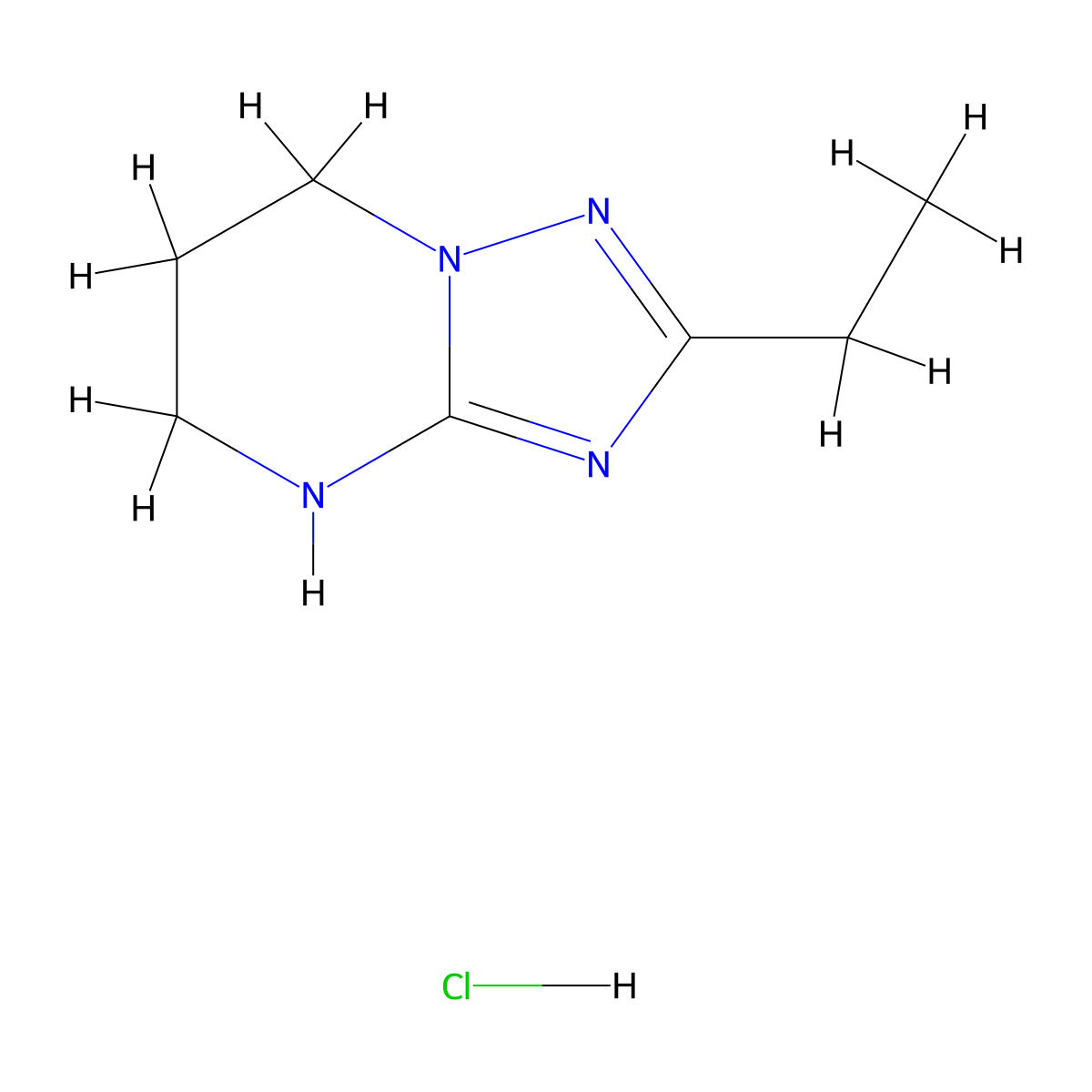 2-Ethyl-4,5,6,7-tetrahydro-[1,2,4]triazolo[1,5-a]pyrimidine;hydrochloride molecular structure, CAS 3017243-86-3