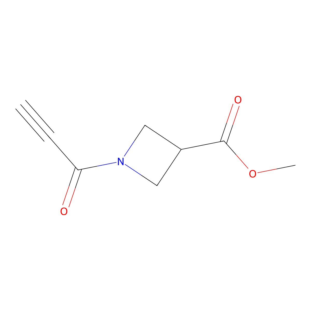 Methyl 1-(prop-2-ynoyl)azetidine-3-carboxylate molecular structure, CAS 3017248-48-2