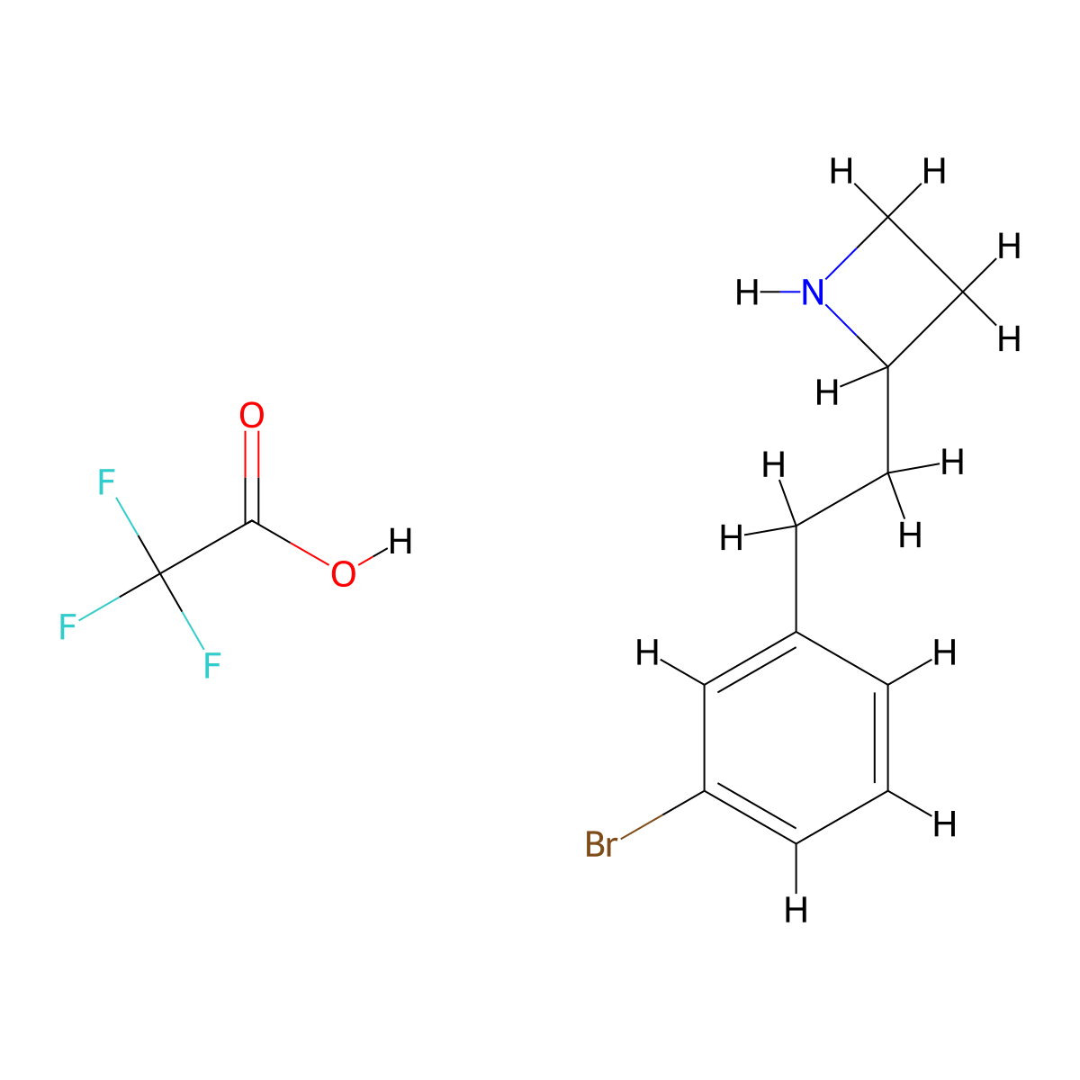2-[2-(3-Bromophenyl)ethyl]azetidine, trifluoroacetic acid molecular structure, CAS 3017250-70-0